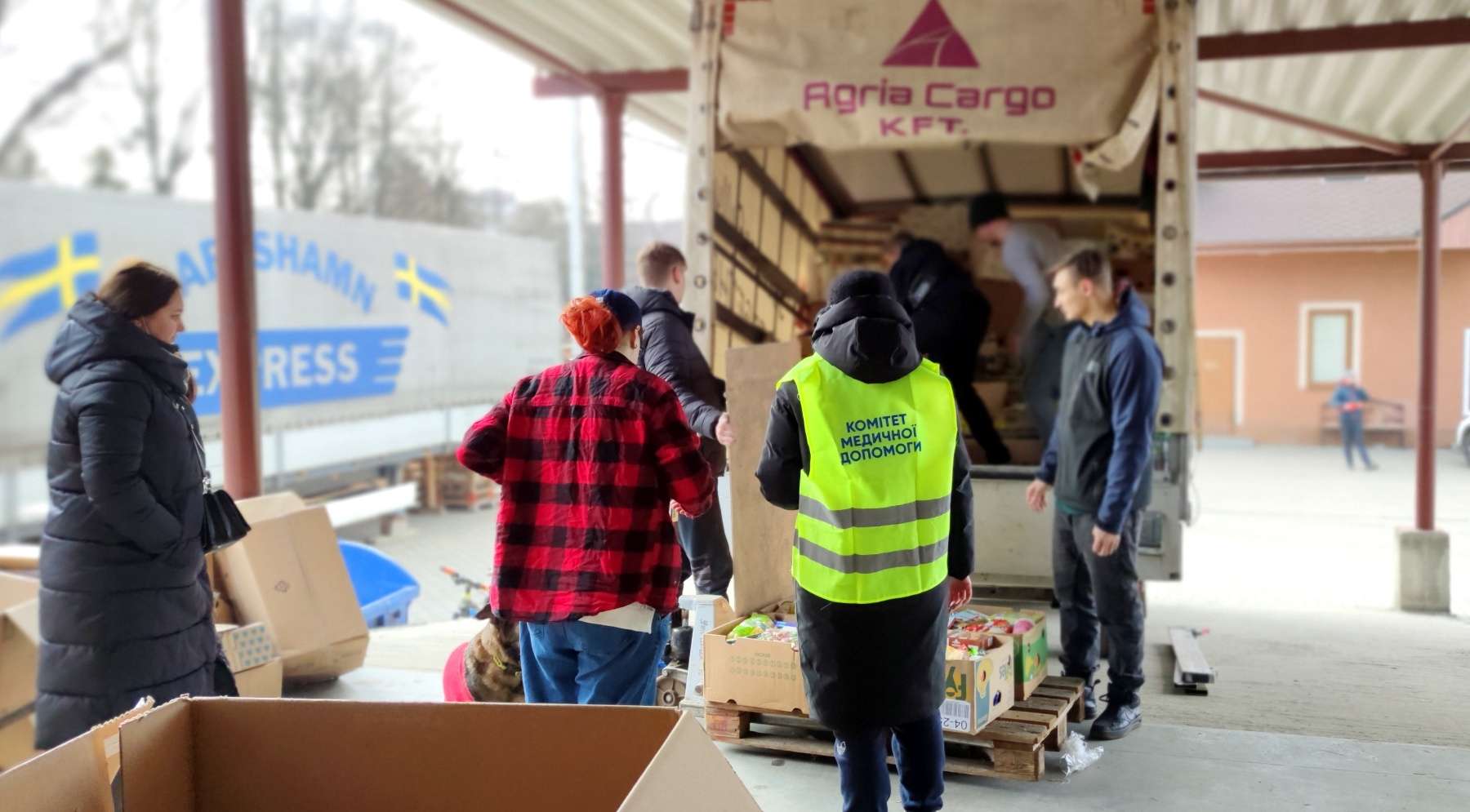 The first humanitarian cargo were sent to different parts of Ukraine